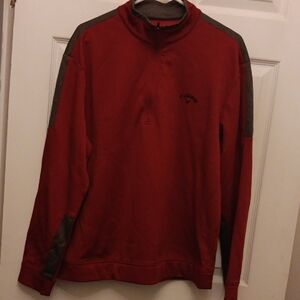 Callaway Red and Gray Fleece Pullover